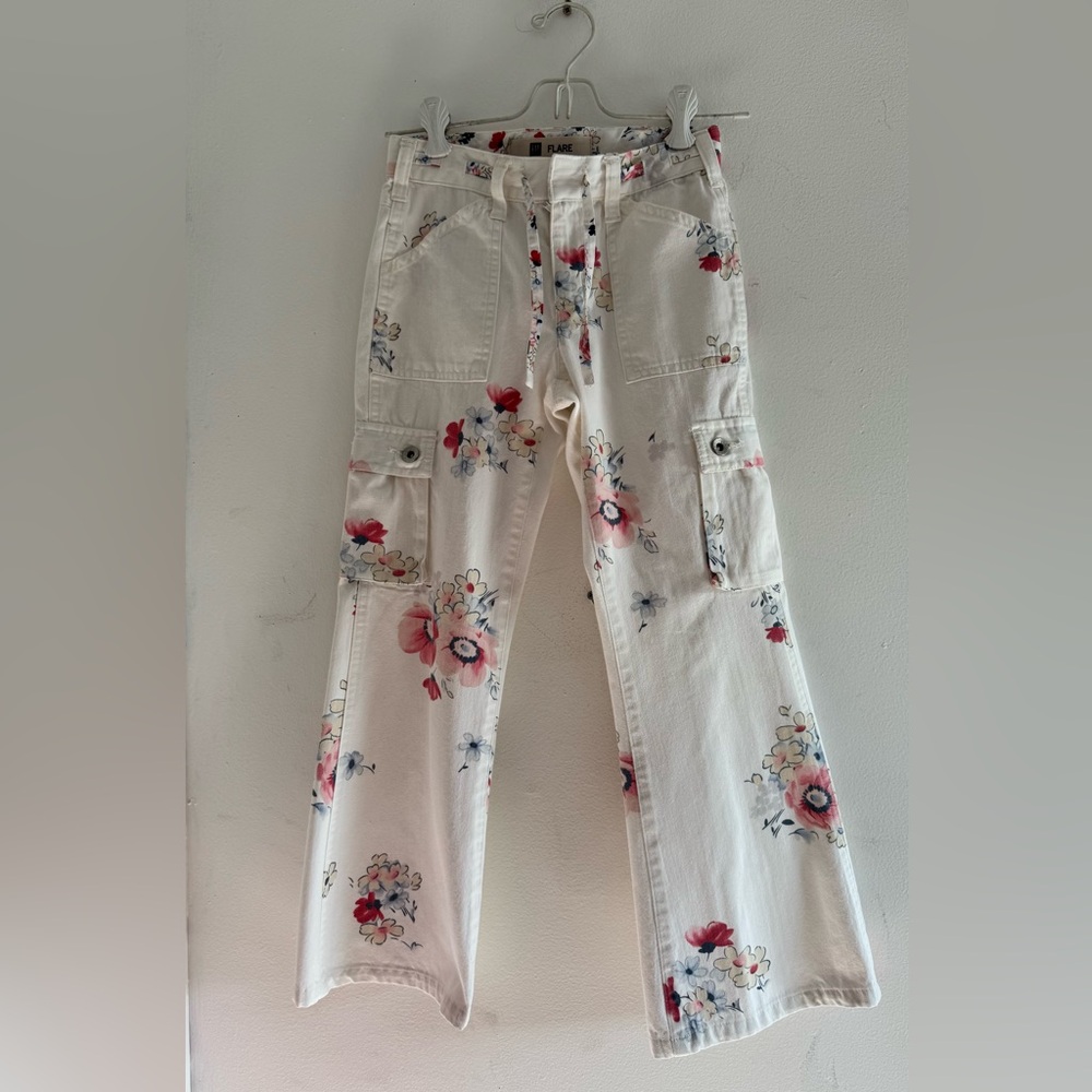 Gap Girls Floral Flare Jeans